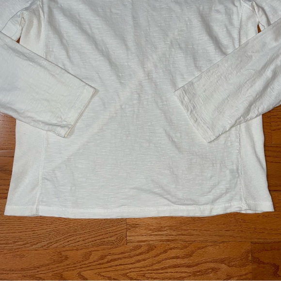 Calvin Klein White Garment Dyed Long Sleeve Shirt - Size Large - Picture 2 of 6